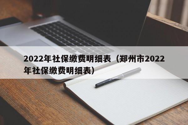 2022年社保缴费明细表（郑州市2022年社保缴费明细表）