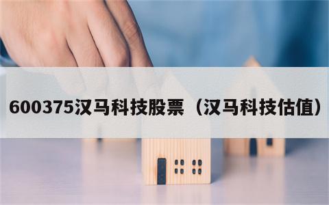 600375汉马科技股票（汉马科技估值）