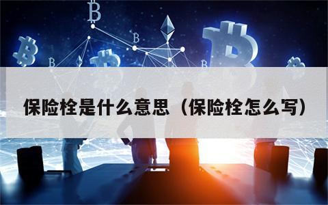 保险栓是什么意思（保险栓怎么写）