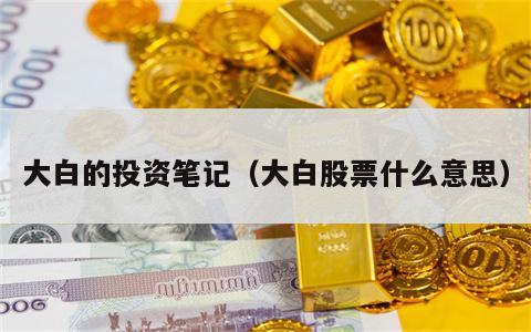 大白的投资笔记（大白股票什么意思）