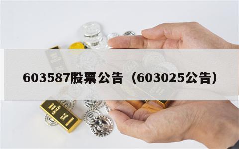 603587股票公告（603025公告）