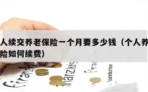 个人续交养老保险一个月要多少钱（个人养老保险如何续费）