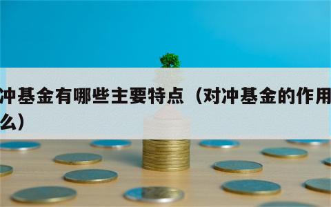 对冲基金有哪些主要特点（对冲基金的作用是什么）