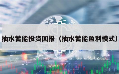 抽水蓄能投资回报（抽水蓄能盈利模式）