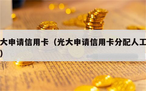 光大申请信用卡（光大申请信用卡分配人工任务）