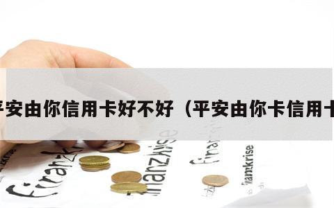 平安由你信用卡好不好（平安由你卡信用卡）