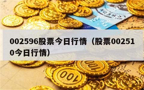002596股票今日行情（股票002510今日行情）
