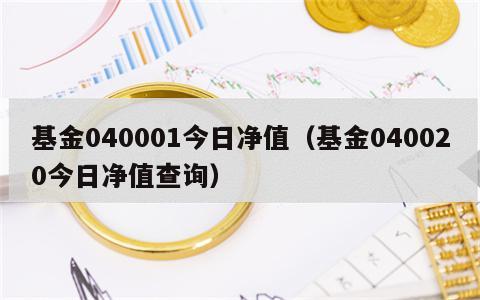 基金040001今日净值（基金040020今日净值查询）