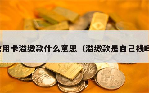 信用卡溢缴款什么意思（溢缴款是自己钱吗）
