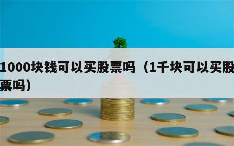 1000块钱可以买股票吗（1千块可以买股票吗）