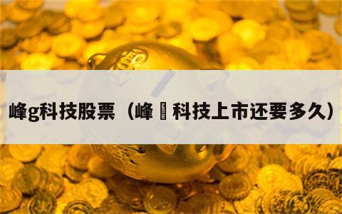 峰g科技股票（峰岹科技上市还要多久）