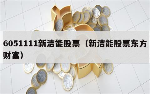 6051111新洁能股票（新洁能股票东方财富）