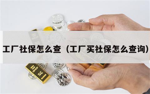 工厂社保怎么查（工厂买社保怎么查询）