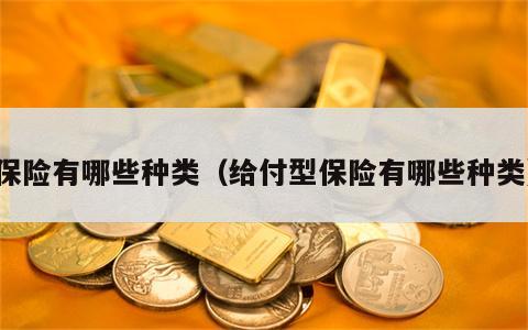 保险有哪些种类（给付型保险有哪些种类）