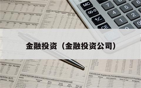金融投资（金融投资公司）
