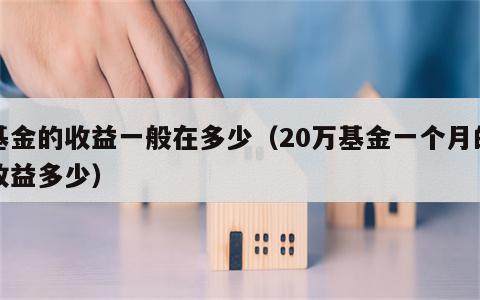 基金的收益一般在多少（20万基金一个月的收益多少）