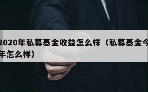 2020年私募基金收益怎么样（私募基金今年怎么样）