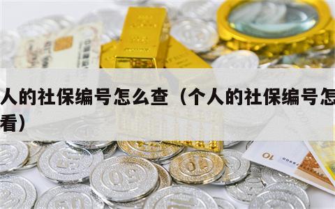 个人的社保编号怎么查（个人的社保编号怎么查看）