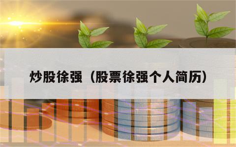 炒股徐强（股票徐强个人简历）