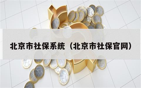 北京市社保系统（北京市社保官网）
