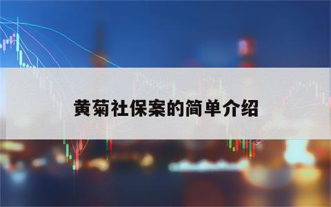 黄菊社保案的简单介绍