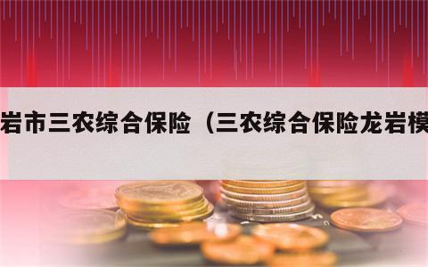 龙岩市三农综合保险（三农综合保险龙岩模式）