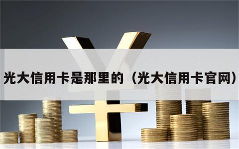 光大信用卡是那里的（光大信用卡官网）