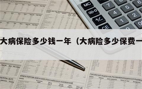 买大病保险多少钱一年（大病险多少保费一年）