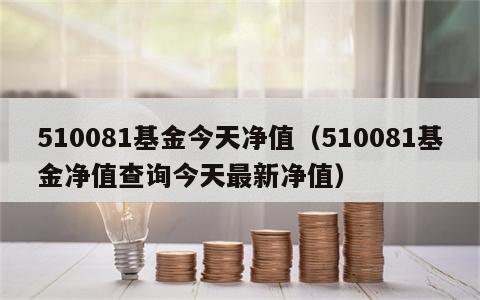510081基金今天净值（510081基金净值查询今天最新净值）