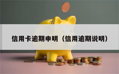 信用卡逾期申明（信用逾期说明）