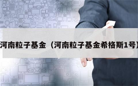 河南粒子基金（河南粒子基金希格斯1号）