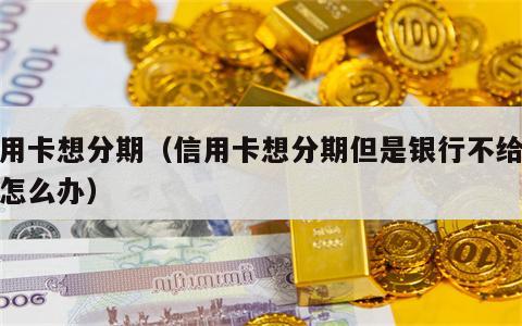 信用卡想分期（信用卡想分期但是银行不给分期怎么办）