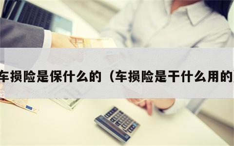 车损险是保什么的（车损险是干什么用的）