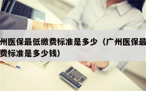 广州医保最低缴费标准是多少（广州医保最低缴费标准是多少钱）
