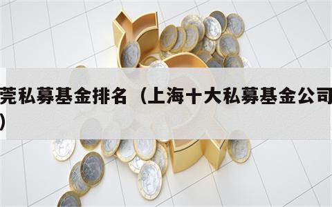 东莞私募基金排名（上海十大私募基金公司排名）