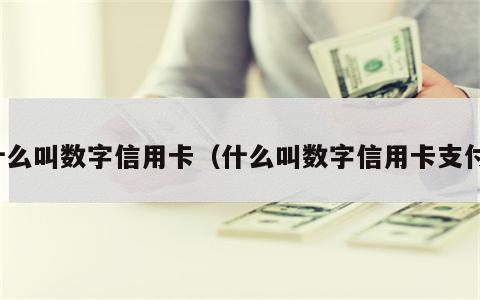什么叫数字信用卡（什么叫数字信用卡支付）