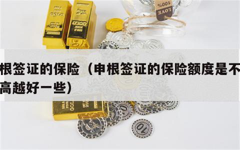 申根签证的保险（申根签证的保险额度是不是越高越好一些）