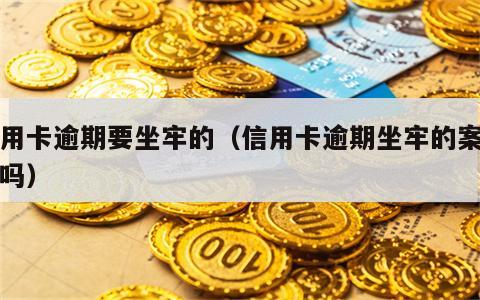 信用卡逾期要坐牢的（信用卡逾期坐牢的案例多吗）