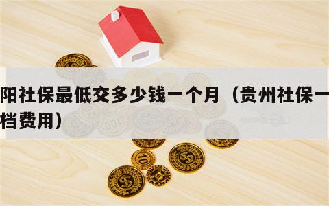 贵阳社保最低交多少钱一个月（贵州社保一二三档费用）