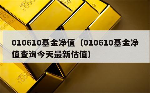 010610基金净值（010610基金净值查询今天最新估值）