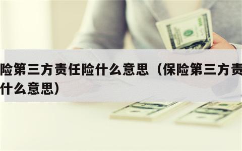 保险第三方责任险什么意思（保险第三方责任是什么意思）