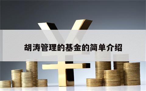胡涛管理的基金的简单介绍