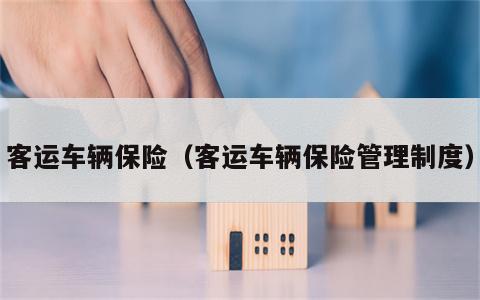 客运车辆保险（客运车辆保险管理制度）