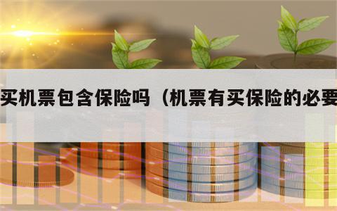 购买机票包含保险吗（机票有买保险的必要吗）