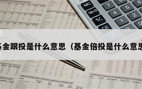 基金跟投是什么意思（基金倍投是什么意思）
