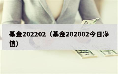 基金202202（基金202002今日净值）