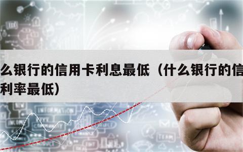 什么银行的信用卡利息最低（什么银行的信用卡利率最低）