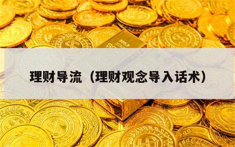 理财导流（理财观念导入话术）
