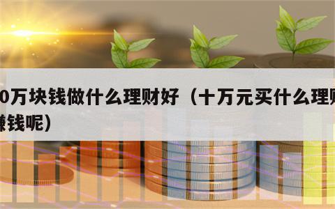 10万块钱做什么理财好（十万元买什么理财赚钱呢）