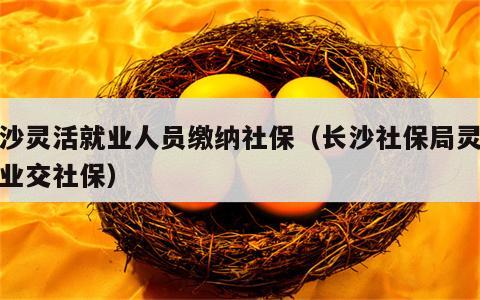 长沙灵活就业人员缴纳社保（长沙社保局灵活就业交社保）